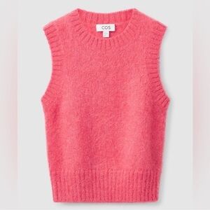 COS Mohair Pink Knit Vest
